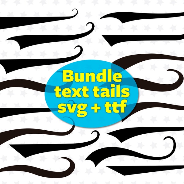 Text Tails Svg Png Ttf Baseball Text Tails Font Tails svg Baseball Font Tails svg Underline svg Text Tail SVG for Cricut Swoosh svg
