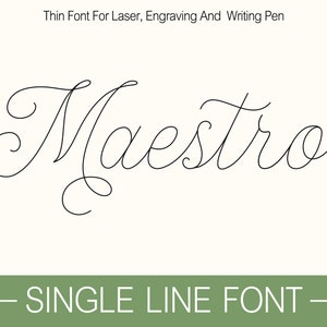 Fonte de linha única Fonte de gravação de fonte a laser Fonte de traço único Fonte Stick Fonte de linha única para Cricut Silhouette Glowforge Fonte de uma linha