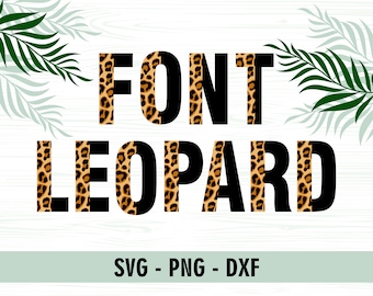 Leopard lettertype Animal Font Safari Font Leopard Print Font Leopard Spots Alfabet Letters Leopard Font SVG PNG DXF voor Cricut Silhouette