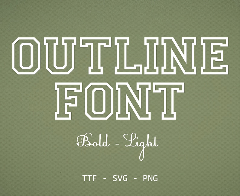 Outline Font Hollow Font Outline Font Handwriting Varsity Font College ...