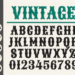 Vintage Embroidery Font Retro Embroidery Font Classic Embroidery Font Vintage Machine Embroidery Font Vintage Monogram Embroidery Font