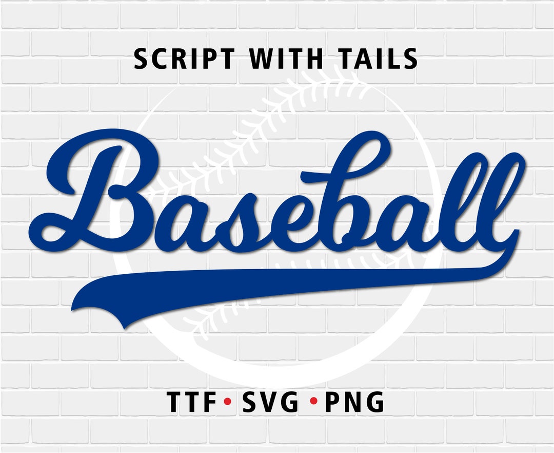 Baseball Font With Tail