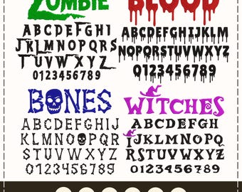 Embroidery Fonts Bundle Halloween Embroidery Fonts Machine Embroidery Fonts Halloween Embroidery Letters Fonts BX Pes Hus Jef Dst Vp3