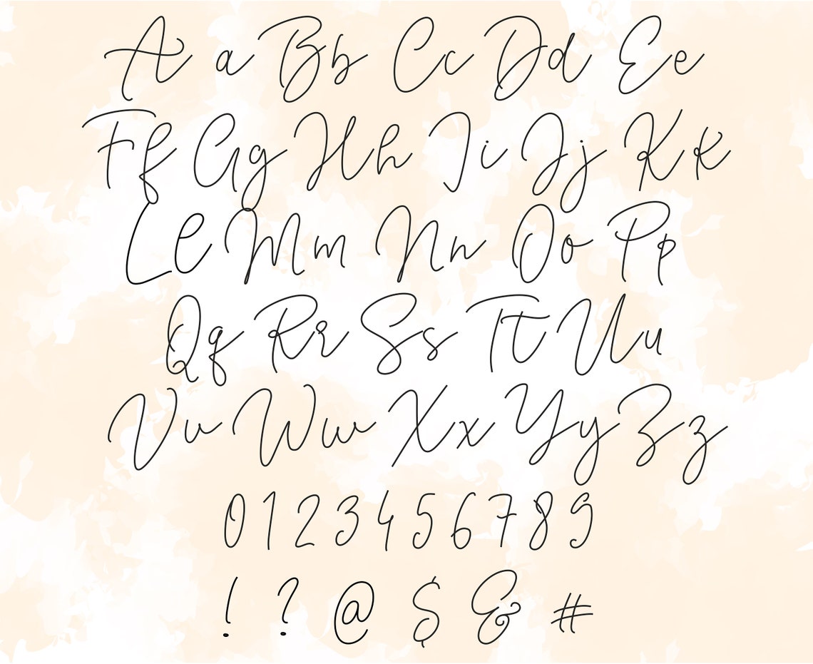 Font for Cricut Calligraphy Pen Font to Use With Cricut Pen - Etsy