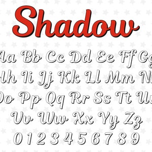 Shadow Font ttf svg png Shadow Letters Font Shadow Cursive Font Shadow Font Svg Files For Cricut Silhouette Outline Font