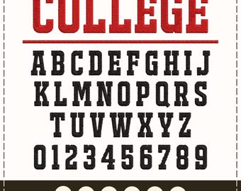 Embroidery BX Font Varsity Embroidery Font College Machine Embroidery Font Sport Letter Embroidery Varsity Font BX Pes Hus Jef Dst Vp3
