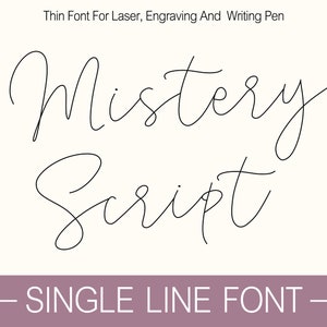 Fonte de linha única Fonte para gravação a laser Fonte de traço único Fonte Stick Fonte de linha única para Cricut Silhouette Glowforge Fonte de uma linha