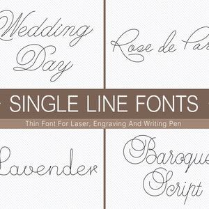 Einzeilige Schrift Gravur Schrift Single Stroke Schrift Stick Schrift Single Line Schrift für Cricut Glowforge Schrift für Laserschrift für Cricut Bundle