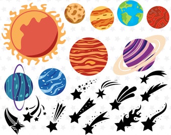 Sistema Solar svg Planetas do sistema solar svg Espaço svg Planetas svg Terra svg Arquivos svg do Sistema Solar para Cricut Galaxy svg Planet vector