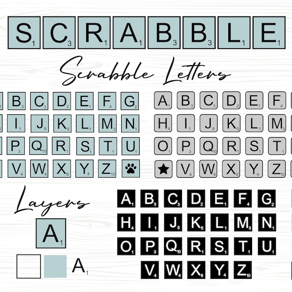 Scrabble Font Tiles Font Scrabble Letters with Border Scrabble Font SVG for Cricut Scrabble Tiles Svg Clipart Scrabble Mosaic Tiles Letters