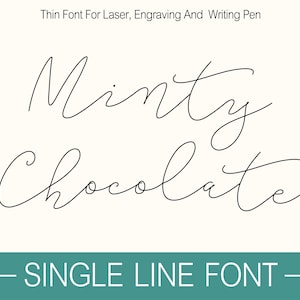 Fonte de linha única para gravação a laser Fonte de traço único Fonte Stick Fonte de linha única para Cricut Silhouette Glowforge Font Cricut