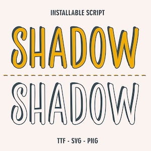 Shadow Font Ttf Svg Png Shadow Letters Font Shadow Cursive Font Shadow ...