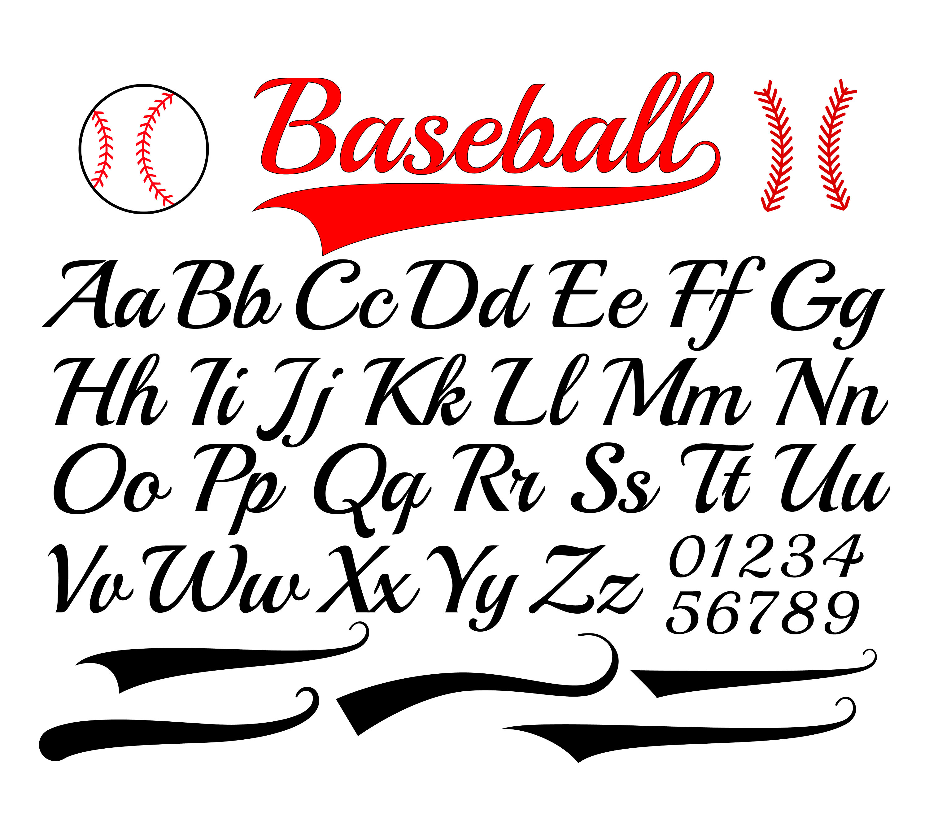baseball-font-with-tails-baseball-font-ttf-svg-png-and-text-etsy-uk