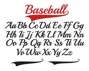 Baseball Embroidery Font Baseball Machine Embroidery Font Embroidery Cursive Letters For Machine Sports Embroidery Font