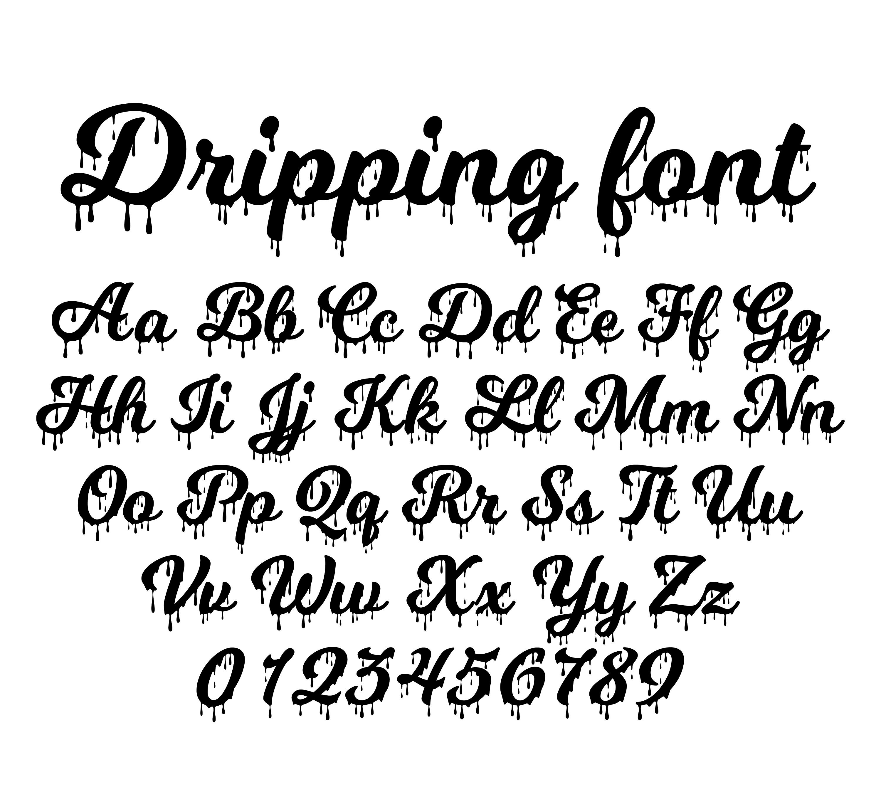 Dripping Letters Font