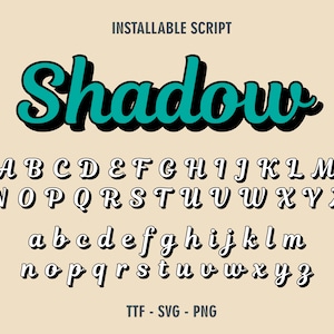Shadow Font ttf svg png Shadow Letters Font Shadow Cursive Font Shadow Font Svg Files For Cricut Silhouette Outline Font