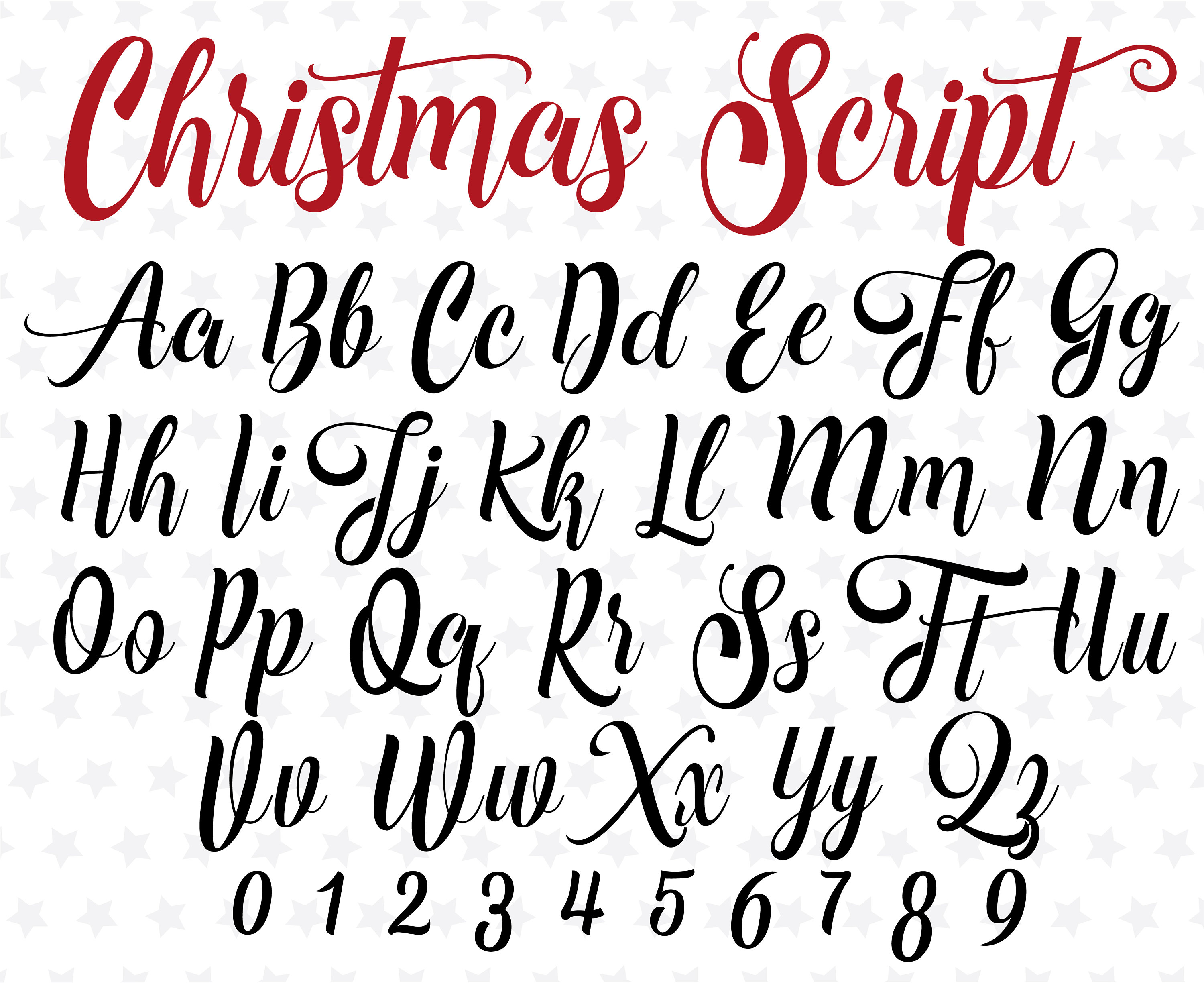 Cursive Calligraphy Fonts Alphabet