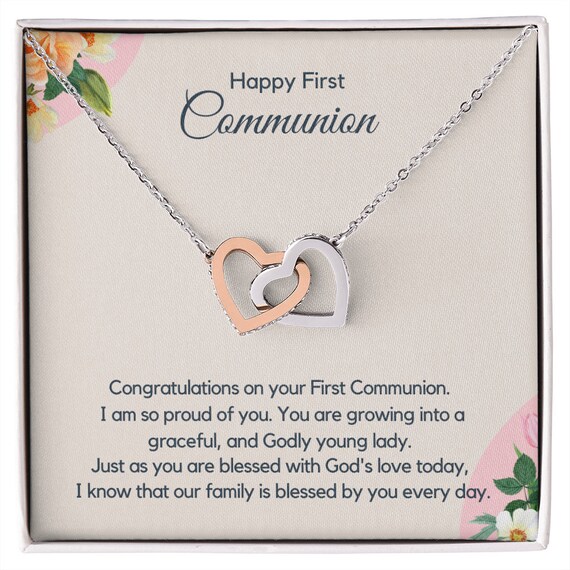First Communion Gift for Girl Personalized First Holy Etsy