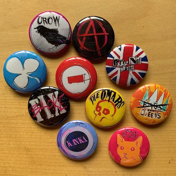 Spider-Punk‘s Pins (1”/25mm)