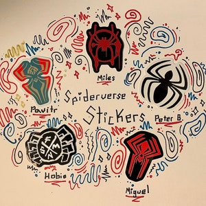 Adesivos do Spiderverse