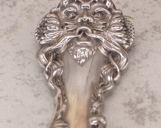 Antique International Silver Cleone Serving Fork, Rare .925 Sterling Silver Collectible Art Nouveau Fork, Elegant Antique Cleone Fork