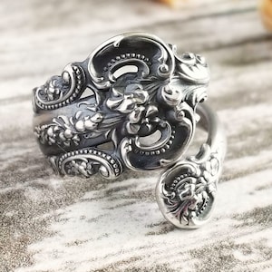 Etsy sterling silver spoon rings best sale