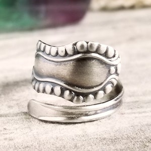 Dainty Victorian Sterling Spoon Ring, Sterling Silver Boho Spoon Ring, Vintage Spoon Ring, Sterling Spoon Ring, Antique Spoon Jewelry, 1578