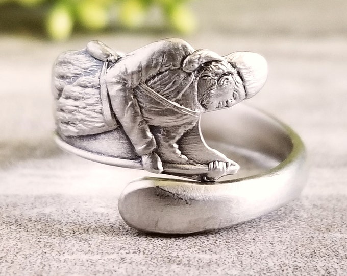 Hunter Spoon Ring, Sterling Spoon Ring, Native American Ring, Spoon Ring, Spoon Jewelry, Sterling Silver Spoon Ring, Souvenir Ring, 1579