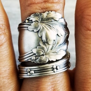 Handmade Oak Leaf Ring, Sterling Botanical Leaf Ring, Vintage Nature Ring, Vintage Tree Jewelry, Nature Inspired Spoon Ring, Leaf Ring, 115