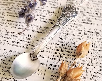 Prairie Rose Necklace, Sterling Spoon Necklace, Miniature Spoon Flower Necklace, North Dakota Necklace, Womens Silver Flower Pendant