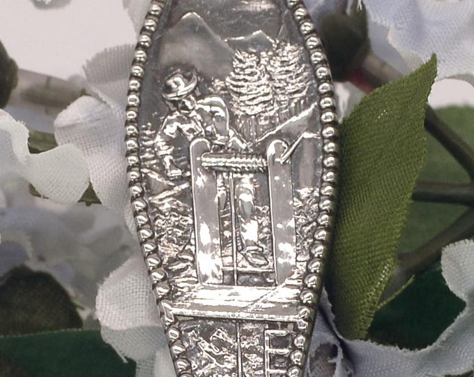 Sterling Silver Miners Spoon, Mining Commemoration Souvenir Spoon, Antique Collectible Prospector Spoon, 2405