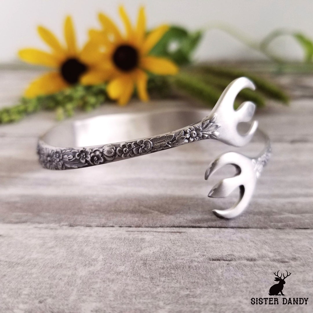 Tiffany & Co Antique Silverware Spoon Bracelet Monogram 