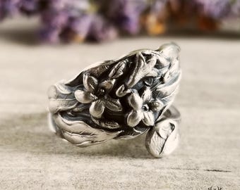 Bamoer Anello Aperto Con Fiori Splendidi In Argento Sterling 925 Per Le - Foto 6