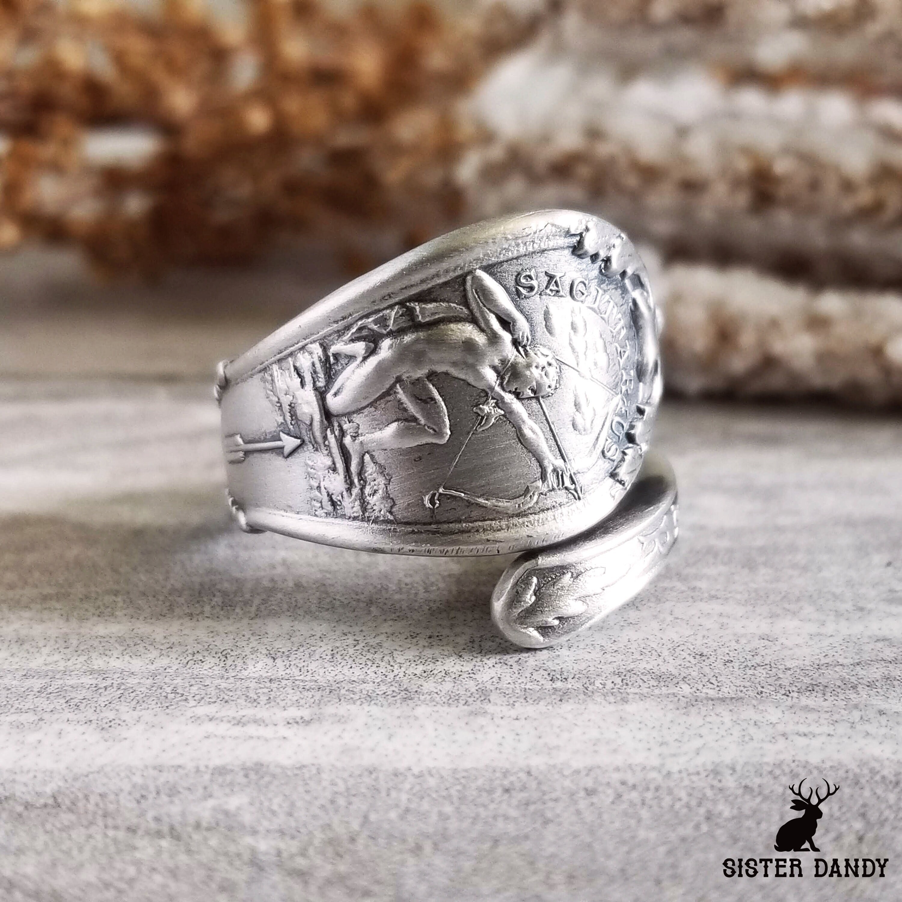 Sagittarius 925 Silver Zodiac Ring Sterling Silver Men -  Denmark