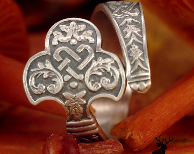 Dainty Celtic Wrap Ring, Sterling Silver Irish Spiral Ring, Silver Celtic Knot Ring, Vintage Celtic Weave Ring, Silver Spoon Ring, 2294