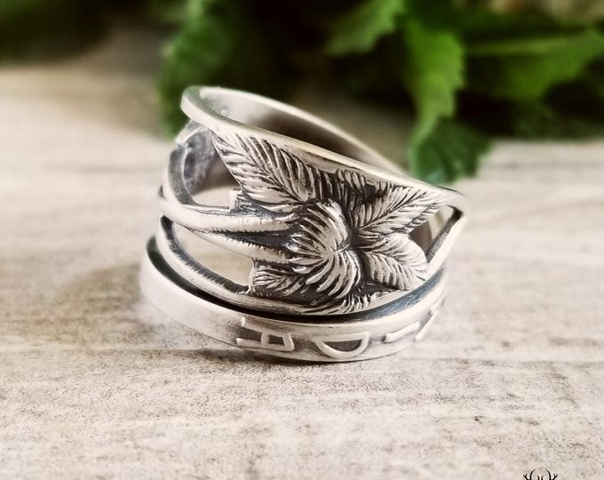 Sterling Palm Tree Ring, Florida Silver Ring, Beach Souvenir Ring, Florida Ring, Sterling Ring, Vintage Ring, Sterling Souvenir Ring, 2064