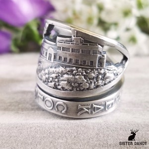 Pikes Peak Mountain Ring, Colorado Spoon Ring, Sterling Colorado Sptings Spoon Ring, Spoon Jewelry, Sterling Silver Souvenir Spoon Ring 1247