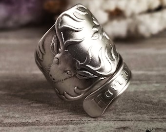 Sterling Wild Elk Ring, Elks Club Silver Ring, Elk Lodge Ring, Sterling Silver Deer Ring, Deer Hunter Silver Ring, Rocky Mountain Ring, 1377