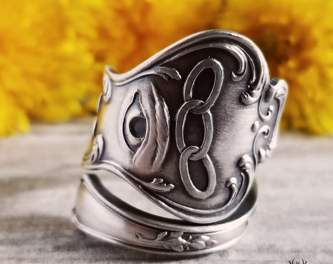 Masonic Order of Odd Fellows Ring, Vintage Masonic Ring, Rare Secret Society Ring, IOOOF Sterling Spoon Ring, Rare Adjustable Ring, 1669