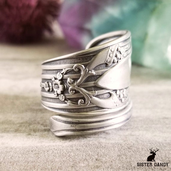 アクセサリー antique spoon design ring Antique Victorian Sterling Spoon Ring, Vintage Spoon Ring