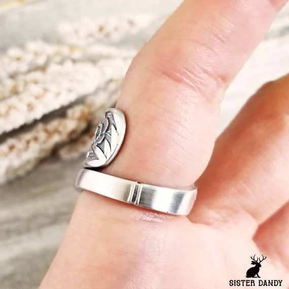 Sterling Sakura Ring, Japanese Cherry Blossom Ring, Flower Ring