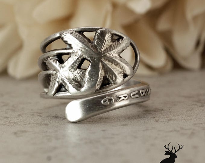Dainty Palm Tree Ring, St. Petersburg Florida Ring, Beach Vacation Souvenir Ring,  Small 925 Sterling Silver Tropical Spoon Ring Gift, 1108C