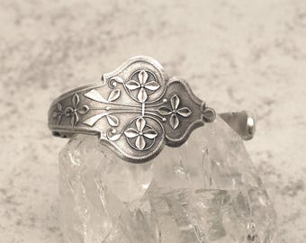 830 Scandinavian Silver Rococo Bracelet, Antique Silver Baroque Bracelet, Roccoco Wrist Cuff, 944BR