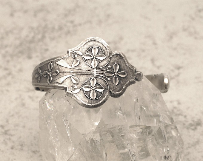 830 Scandinavian Silver Rococo Bracelet, Antique Silver Baroque Bracelet, Roccoco Wrist Cuff, 944BR