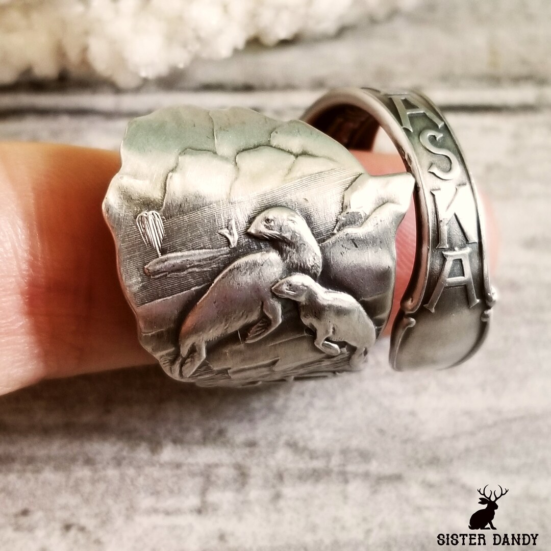 Silver Seel Ringe Handmade Sea Lion Ring, Sterling Silver Seal Ring, Antique Sea Lion ...