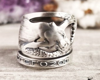 Hula Dancer Ring, Tahitian Otea Sterling Silver Ring, Vintage Hawaii Ring, Art Nouveau Sterling Floral Ring, Hawaiian Spoon Jewelry, 1365