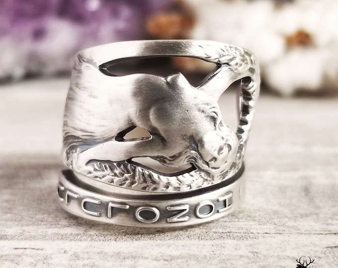 Hula Dancer Spoon Ring, Tahitian Otea Sterling Silver Ring, Vintage Hawaii Ring, Art Nouveau Sterling Floral Ring, Hawaiian Jewelry, 1365