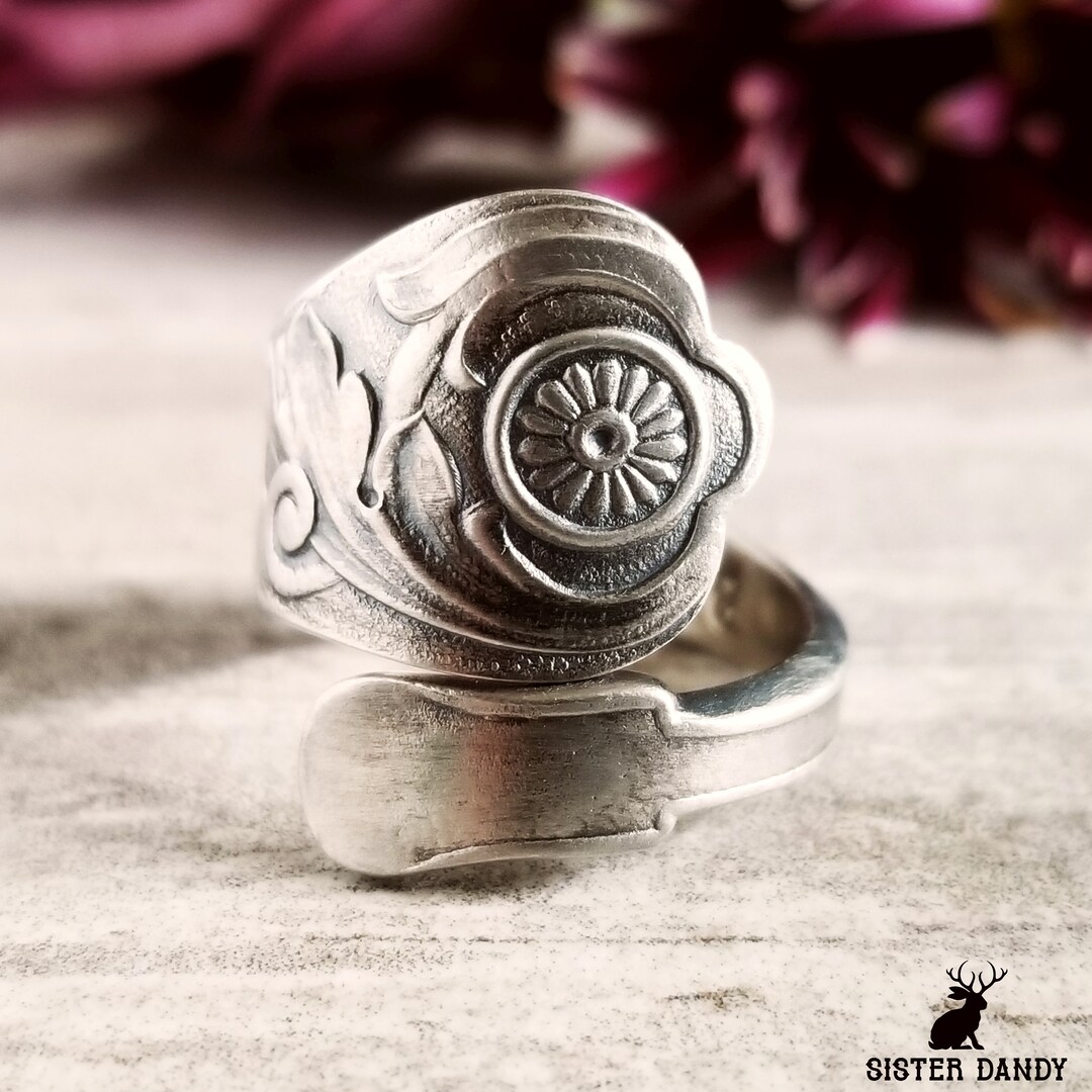 Victorian Sterling Silver Ring, Vintage Spoon Ring, Sterling Spoon Ring ...