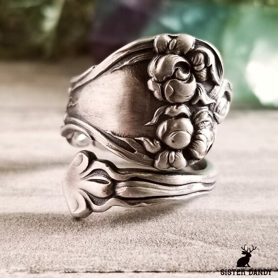 ヴィンテージ アイリス フローラル ブルーム リング、アイリス  