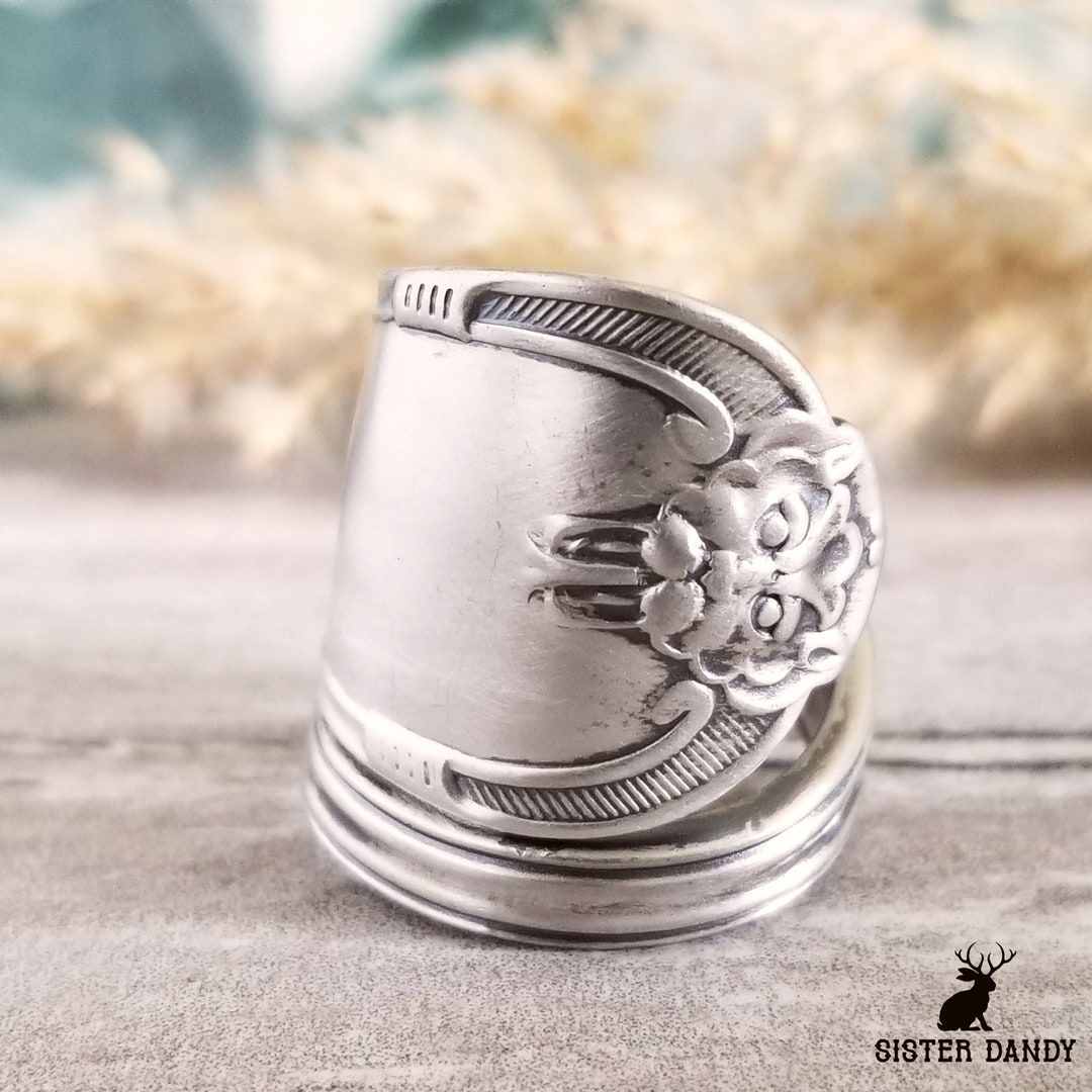Rare Gargoyle Spoon Ring, Vintage Monster Ring, Sterling Spoon Ring ...